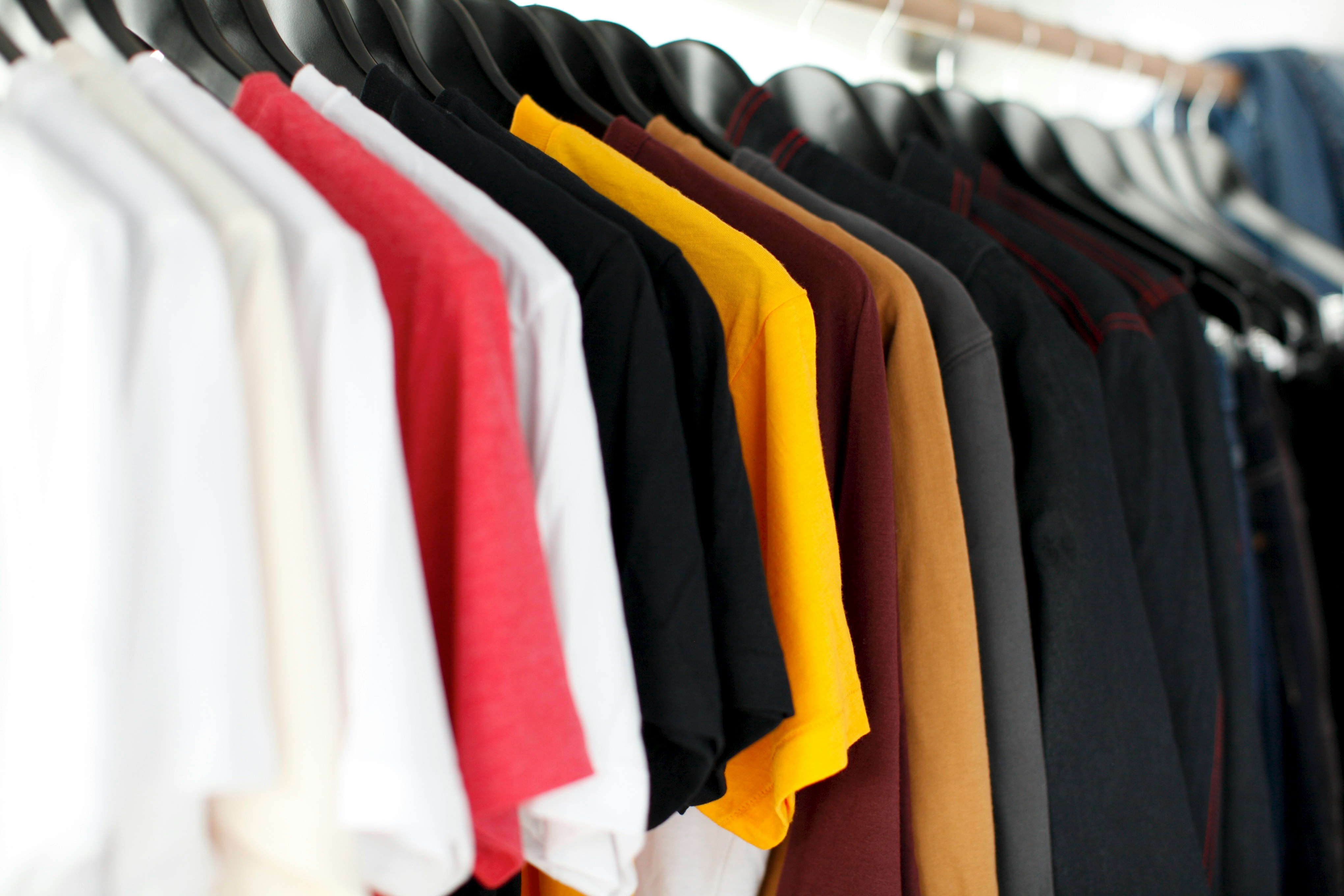 Clothes on rack